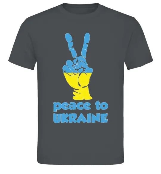 Мужская футболка Peace to Ukraine Графит фото