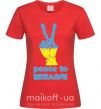 Жіноча футболка Peace to Ukraine Червоний фото