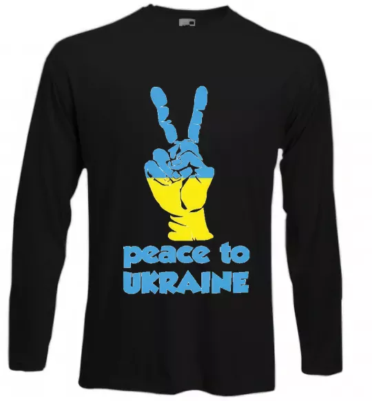 Лонгслив Peace to Ukraine Черный фото