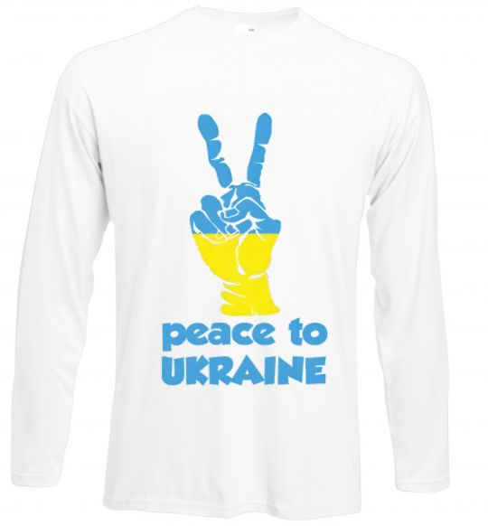 Лонгслів Peace to Ukraine Білий фото