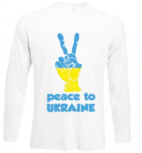 Лонгслив Peace to Ukraine Белый фото