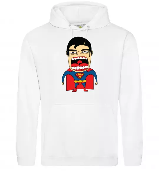 Чоловіча толстовка (худі) Супермен (Roberto Salvador) Білий фото