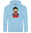 Чоловіча толстовка (худі) Супермен (Roberto Salvador) Блакитний фото