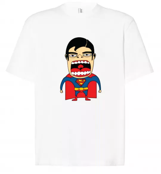 Футболка Оверсайз Супермен (Roberto Salvador) Білий фото