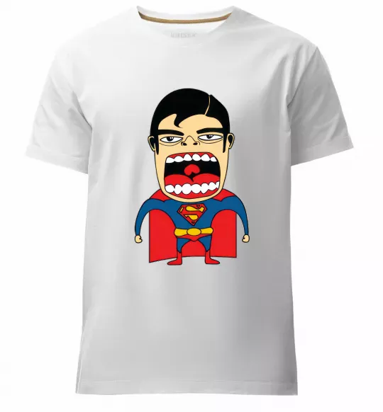 Чоловіча преміум футболка Супермен (Roberto Salvador) Білий фото