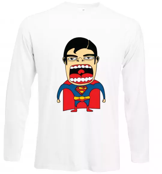 Лонгслів Супермен (Roberto Salvador) Білий фото