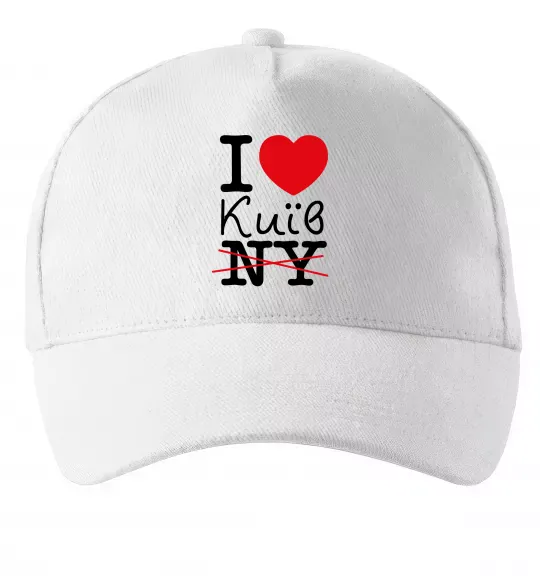 Кепка I love Київ Білий фото