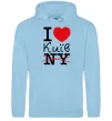 Женская толстовка (худи) I love Київ Голубой фото