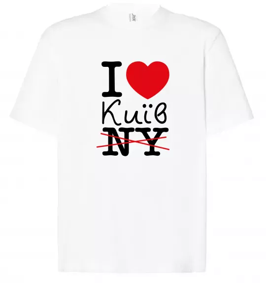 Футболка Оверсайз I love Київ Белый фото