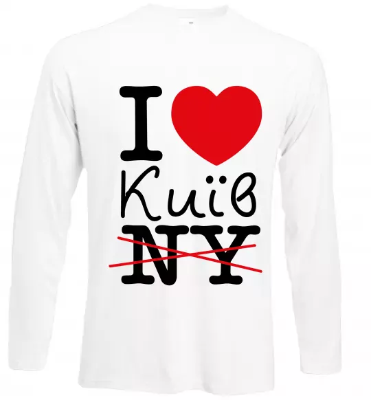 Лонгслив I love Київ Белый фото