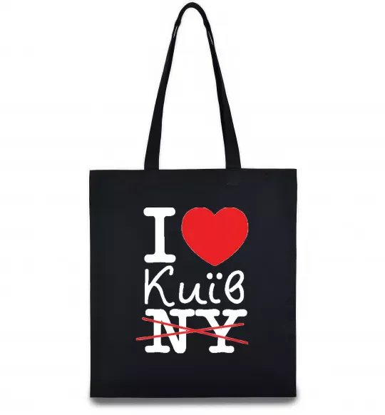 Эко-сумка I love Київ Черный фото