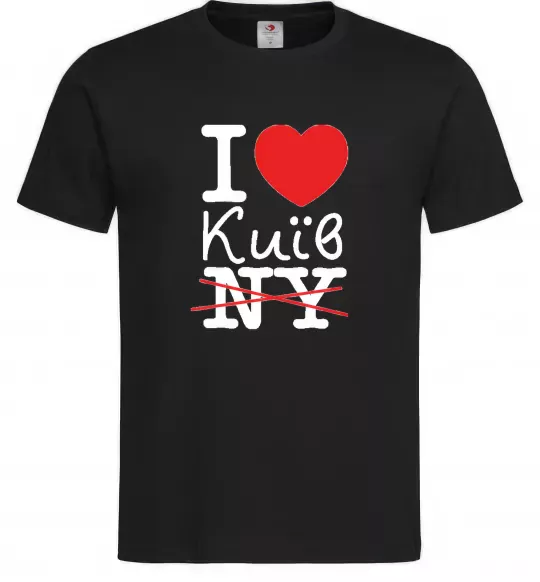 Мужская футболка I love Київ Черный фото