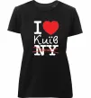 Жіноча преміум футболка I love Київ Чорний фото