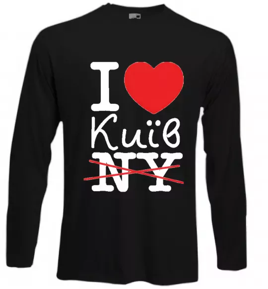Лонгслив I love Київ Черный фото
