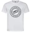 Чоловіча футболка 100% чоловік Білий Чоловіча футболка 100% чоловік Білий фото