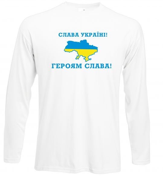 Реглан Слава Україні! Героям слава! Белый фото