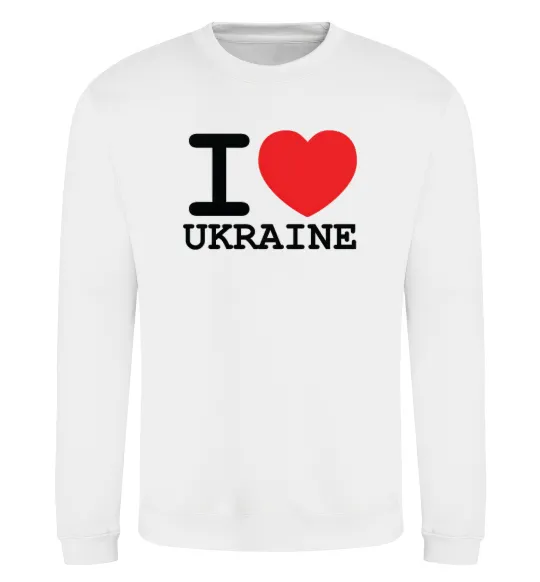 Свитшот I love Ukraine (original) Белый фото