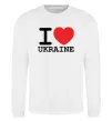 Свитшот I love Ukraine (original) Белый фото