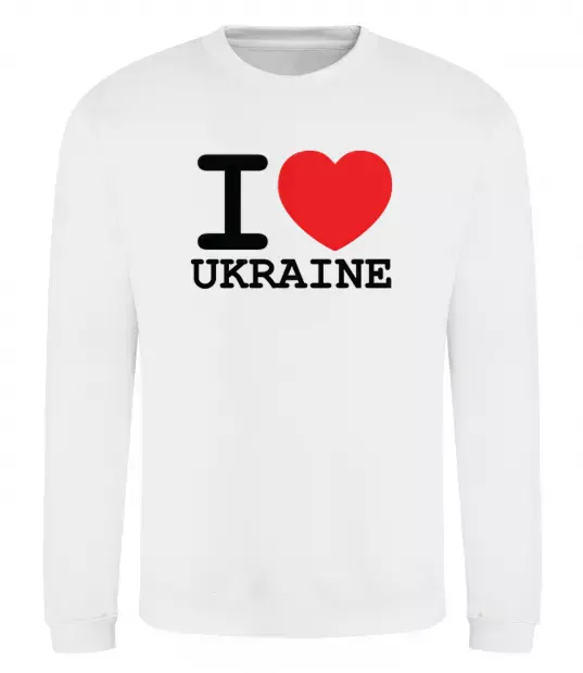 Свитшот I love Ukraine (original) Белый фото