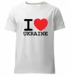 Чоловіча преміум футболка I love Ukraine (original) Білий фото