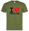 Мужская футболка I love Ukraine (original) Оливковый фото