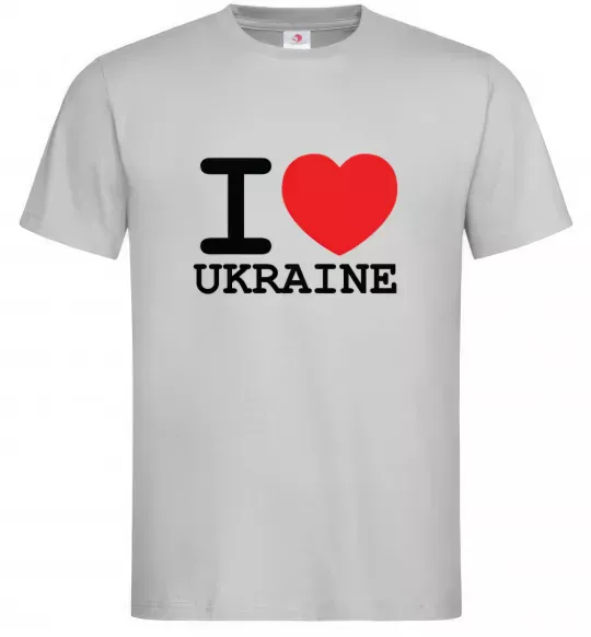 Мужская футболка I love Ukraine (original) Серый фото