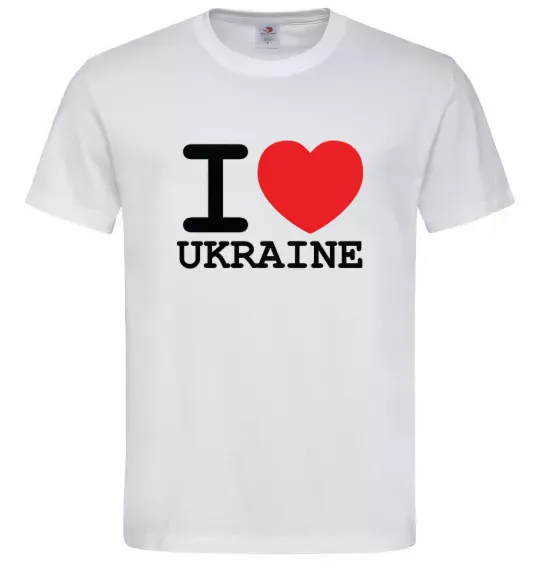 Мужская футболка I love Ukraine (original) Белый фото