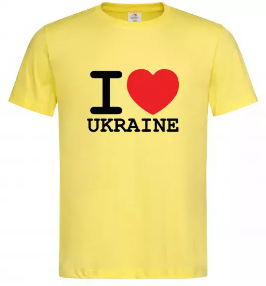 Мужская футболка I love Ukraine (original) Лимонный фото