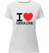 Жіноча преміум футболка I love Ukraine (original) Білий фото