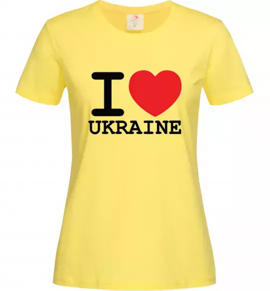 Женская футболка I love Ukraine (original) Лимонный фото