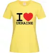 Женская футболка I love Ukraine (original) Лимонный фото