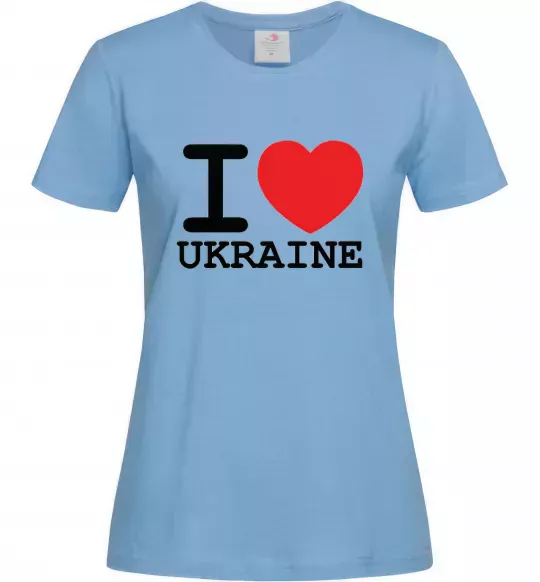 Женская футболка I love Ukraine (original) Голубой фото