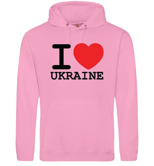 Жіноча толстовка (худі) I love Ukraine (original) Рожевий фото