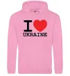 Жіноча толстовка (худі) I love Ukraine (original) Рожевий фото