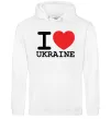 Жіноча толстовка (худі) I love Ukraine (original) Білий Жіноча толстовка (худі) I love Ukraine (original) Білий фото