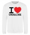 Світшот I love Ukraine (original) Білий фото