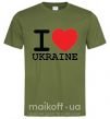 Чоловіча футболка I love Ukraine (original) Оливковий фото