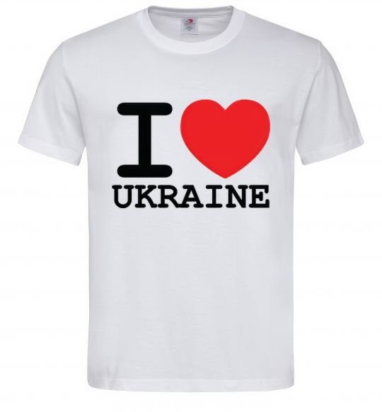 Мужская футболка I love Ukraine (original) Белый фото