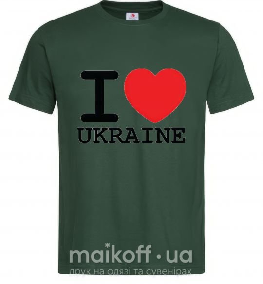 Чоловіча футболка I love Ukraine (original) Темно-зелений фото