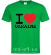 Чоловіча футболка I love Ukraine (original) Зелений фото