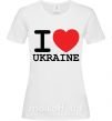 Женская футболка I love Ukraine (original) Белый фото