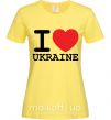 Жіноча футболка I love Ukraine (original) Лимонний фото