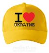 Кепка I love Ukraine (original) Солнечно желтый фото