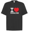 Футболка Оверсайз I love Ukraine (original) Черный фото