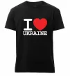 Чоловіча преміум футболка I love Ukraine (original) Чорний фото