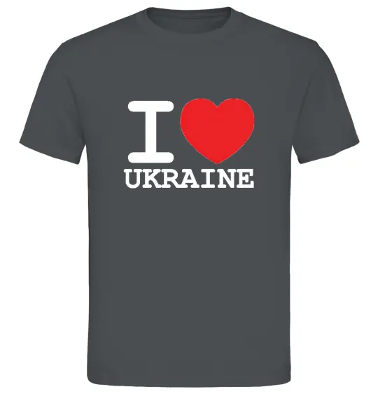 Мужская футболка I love Ukraine (original) Графит фото