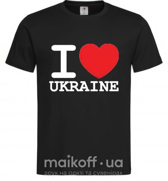 Чоловіча футболка I love Ukraine (original) Чорний фото