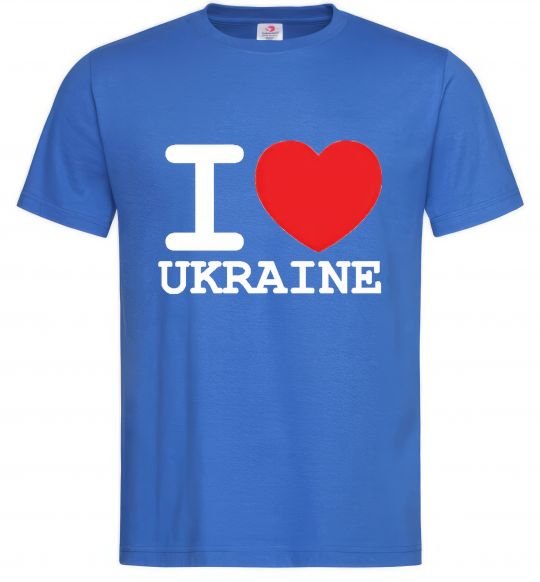 Чоловіча футболка I love Ukraine (original) Яскраво-синій фото