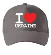 Кепка I love Ukraine (original) Сірий фото