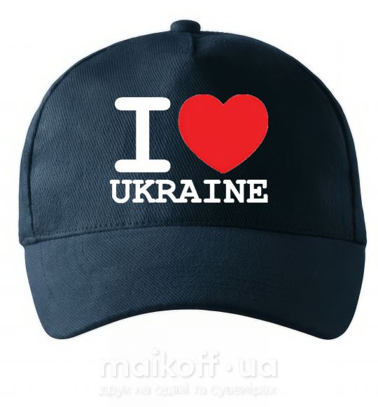 Кепка I love Ukraine (original) Темно-синій фото